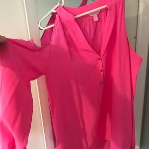 Lilly Pulitzer open shoulder Elsa top